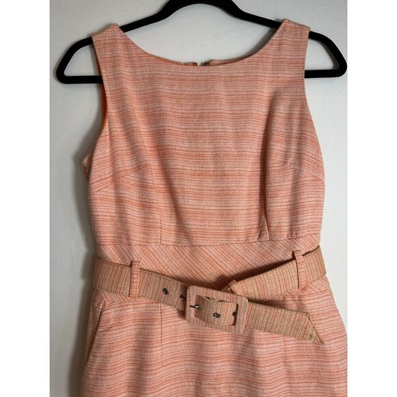 Banana Republic Orange Gingham Preppy Belted Mini Dress Size 2 - Picture 3 of 5
